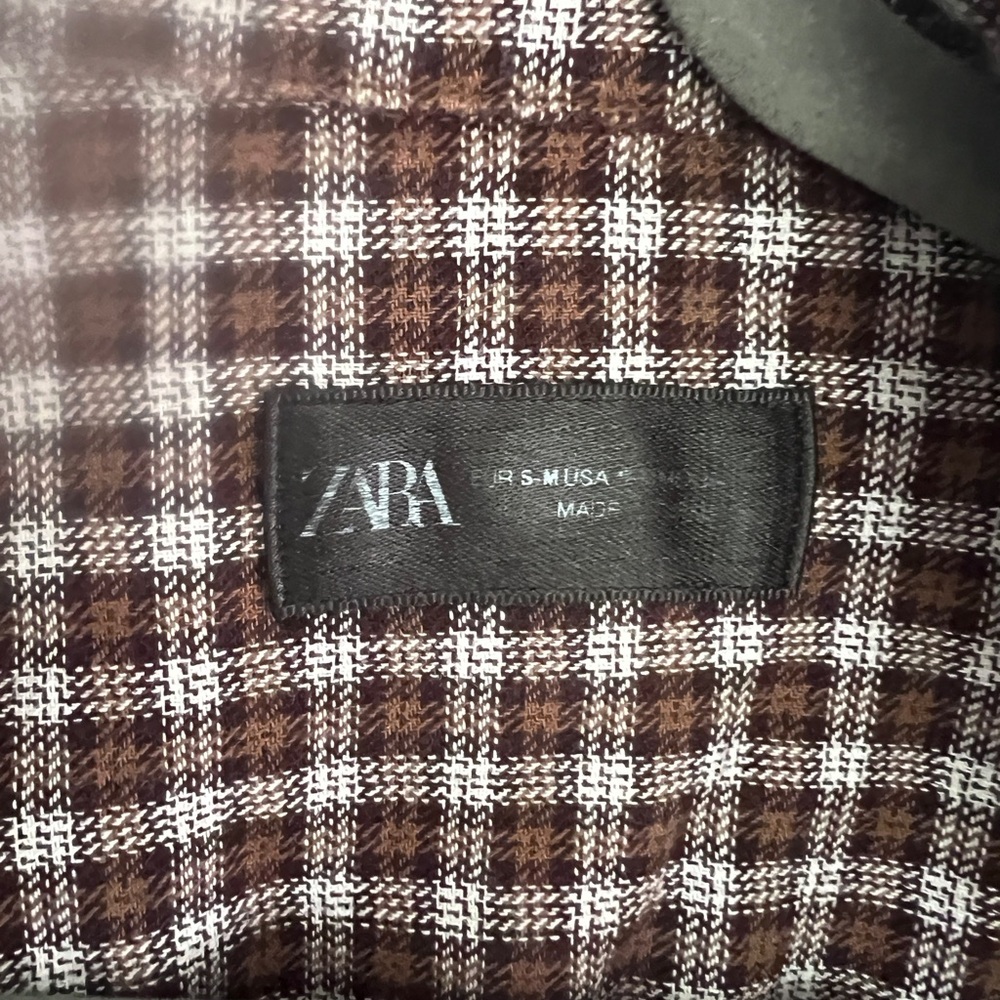 Zara Checkered Brown Shirt